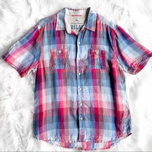 Tommy Bahama Relax Plaid Linen Shirt MB0731